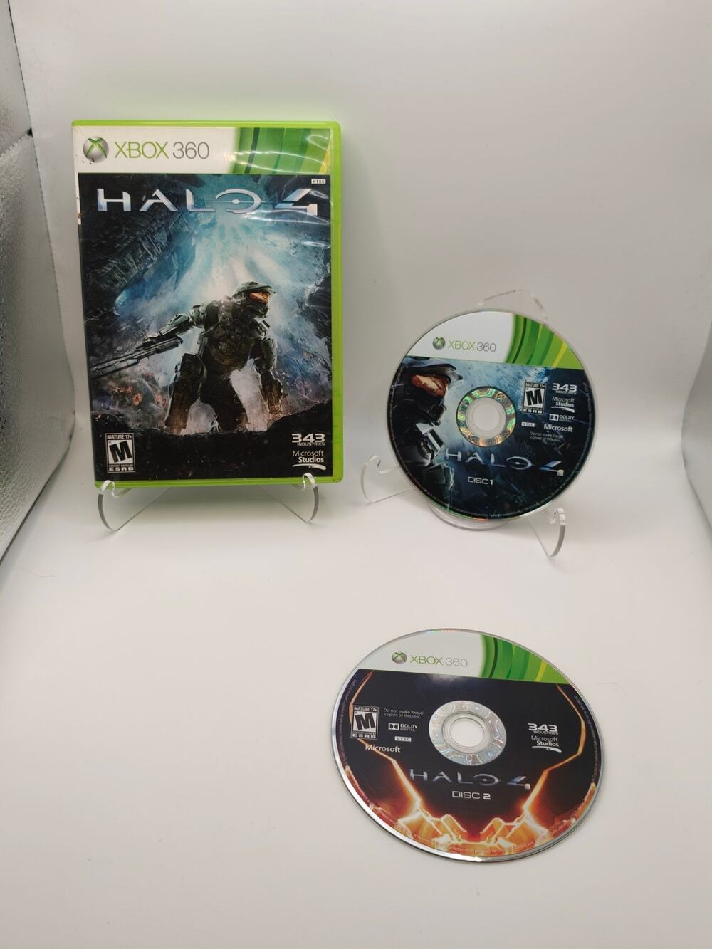 Halo 4 Xbox 360 2-Disc Set Case Only No Manual Tested